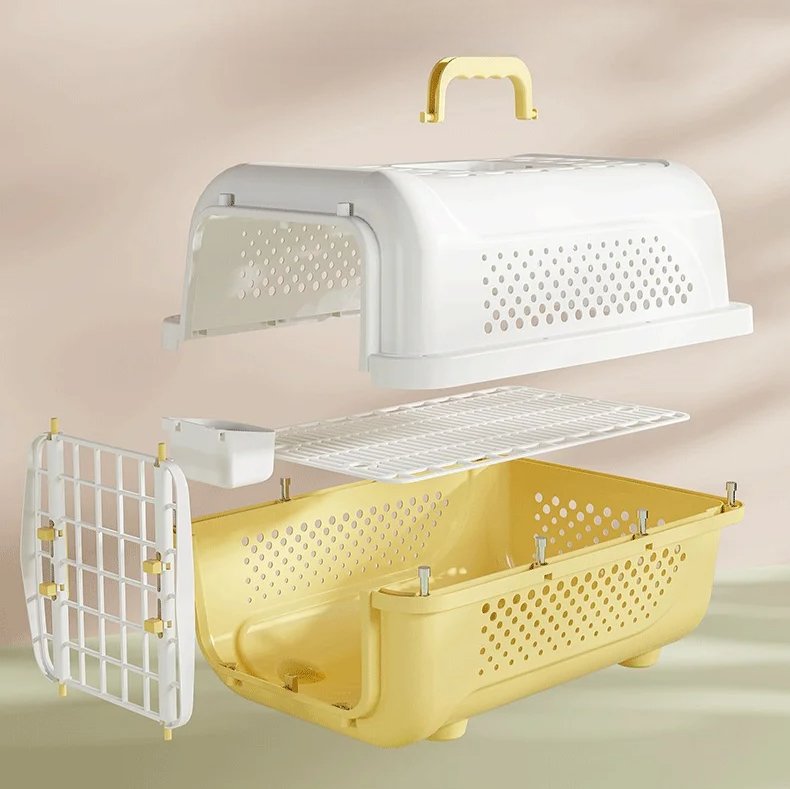 Cage Pour Chat - PetFlightCase™ - Jaune - Le royaume des chats