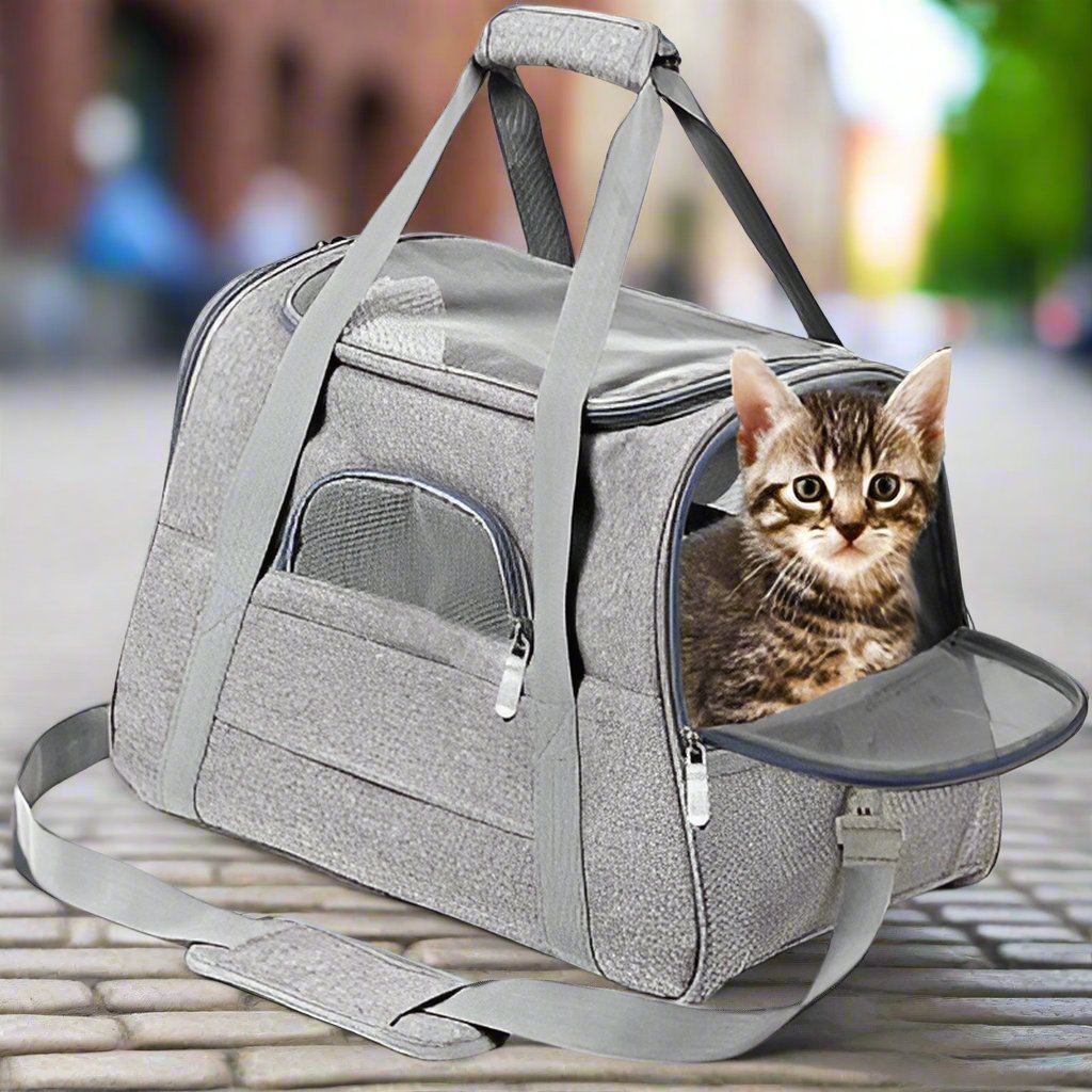 Sac de Transport - TravelPaws™ - Gris - Le royaume des chats