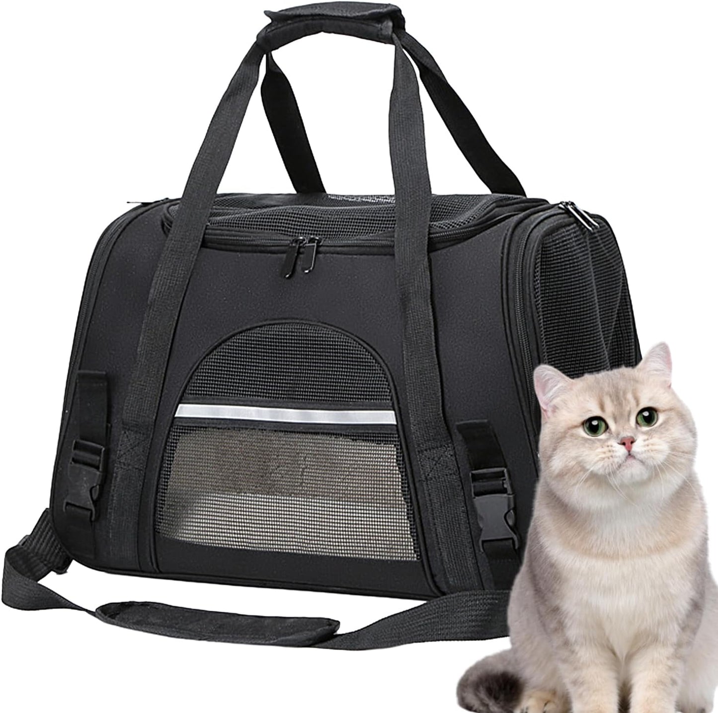 Sac de Transport - TravelPaws™ - Noir - Le royaume des chats